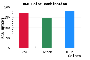 rgb background color #AB93B5 mixer