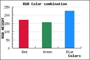 rgb background color #AB9DE3 mixer