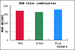 rgb background color #ABA4B2 mixer