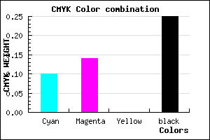 #ABA4BE color CMYK mixer