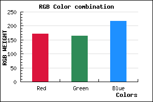 rgb background color #ABA5D9 mixer