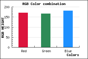 rgb background color #ABA7B5 mixer