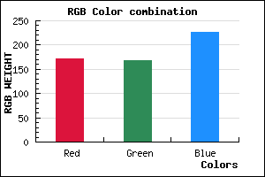 rgb background color #ABA7E3 mixer