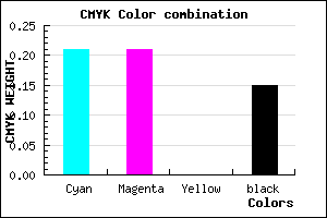 #ABABD9 color CMYK mixer