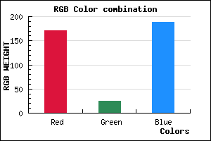 rgb background color #AB19BD mixer