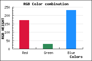rgb background color #AB1EE8 mixer