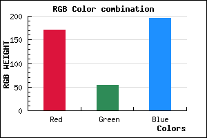 rgb background color #AB36C4 mixer