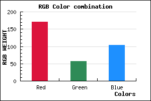 rgb background color #AB3967 mixer