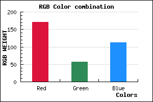 rgb background color #AB3971 mixer
