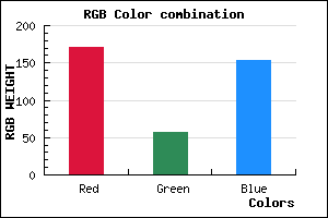 rgb background color #AB399A mixer