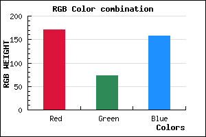 rgb background color #AB499E mixer