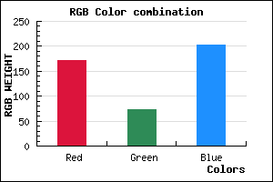 rgb background color #AB49CB mixer