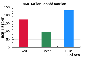 rgb background color #AB5EE4 mixer