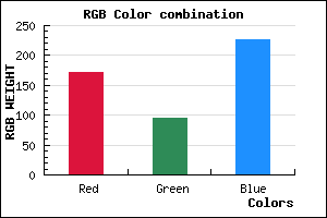 rgb background color #AB5FE3 mixer