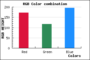 rgb background color #AC75C3 mixer
