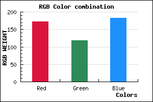 rgb background color #AC76B6 mixer