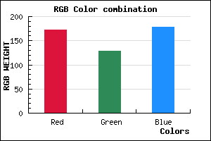 rgb background color #AC80B2 mixer