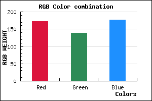 rgb background color #AC8BB1 mixer