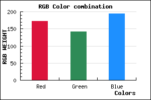 rgb background color #AC8EC2 mixer