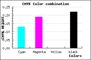 #ACA0C6 color CMYK mixer