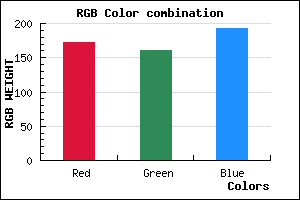 rgb background color #ACA1C1 mixer