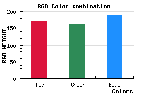 rgb background color #ACA3BD mixer