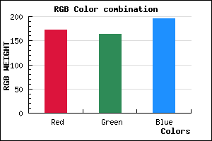rgb background color #ACA3C3 mixer