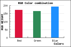 rgb background color #ACA5C1 mixer