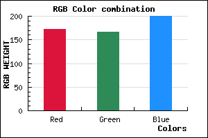 rgb background color #ACA6C8 mixer