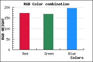 rgb background color #ACA8C4 mixer