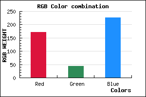 rgb background color #AC2BE3 mixer
