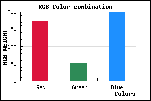 rgb background color #AC34C6 mixer