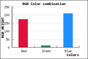 rgb background color #AD0BD1 mixer
