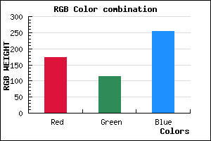 rgb background color #AD72FF mixer
