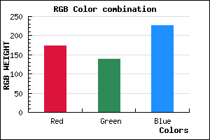 rgb background color #AD8AE2 mixer