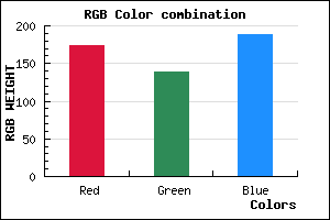 rgb background color #AD8BBD mixer