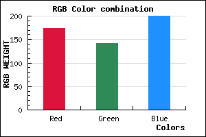 rgb background color #AD8EC8 mixer