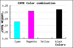 #AD9CC6 color CMYK mixer