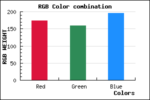 rgb background color #AD9FC3 mixer