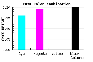 #ADA7CD color CMYK mixer
