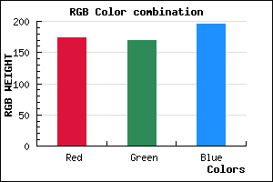 rgb background color #ADAAC4 mixer