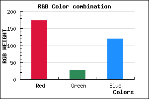 rgb background color #AD1C78 mixer
