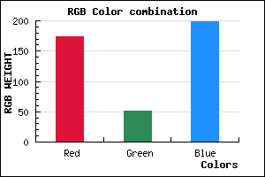 rgb background color #AD33C7 mixer