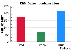 rgb background color #AD43D5 mixer