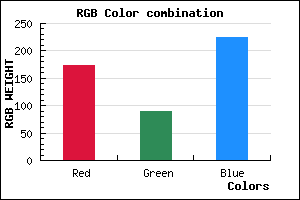 rgb background color #AD5AE0 mixer