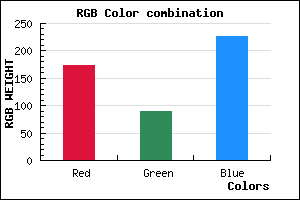 rgb background color #AD5AE2 mixer