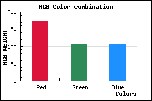 rgb background color #AE6A6B mixer