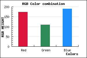 rgb background color #AE6EBE mixer