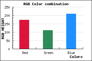 rgb background color #AE70D2 mixer