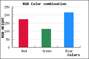 rgb background color #AE72D8 mixer